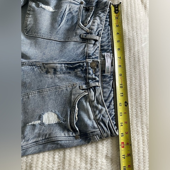 KanCan Light Sandblasted High Rise Porkchop Pocket Straight Jean - Picture 7 of 7